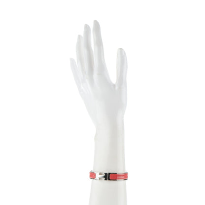 Hermes Enamel Narrow Clic Clac H Bracelet PM Rouge Corail 7 of 10