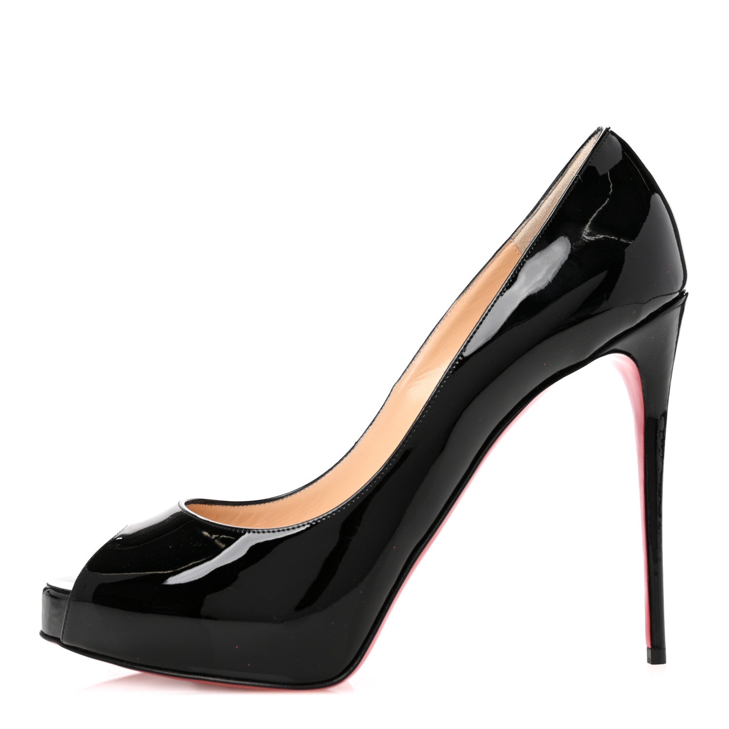 Christian Louboutin Patent New Very Prive 120 Pumps 41 Black Red 1 of 9