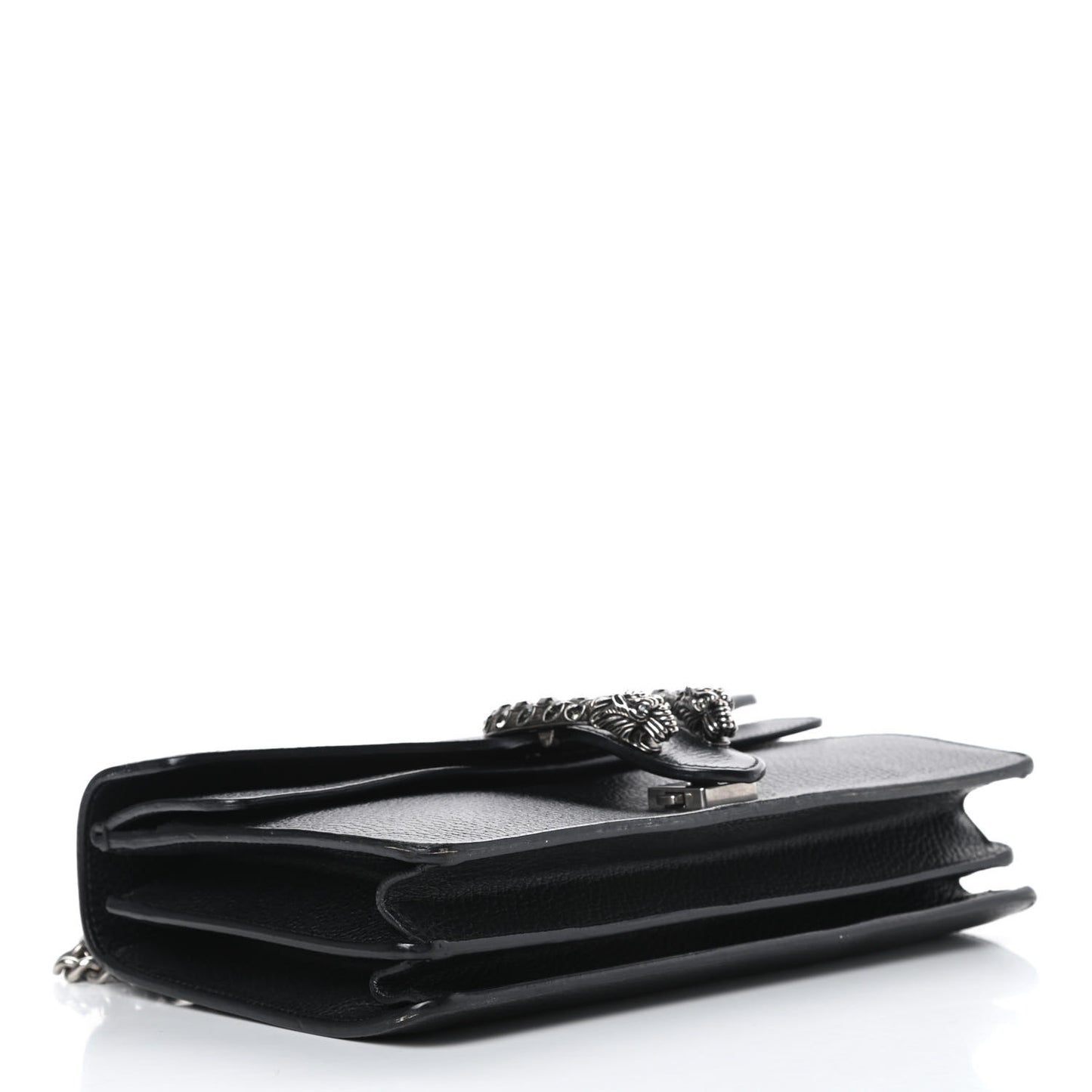 Pebbled Calfskin Small Dionysus Shoulder Bag Black