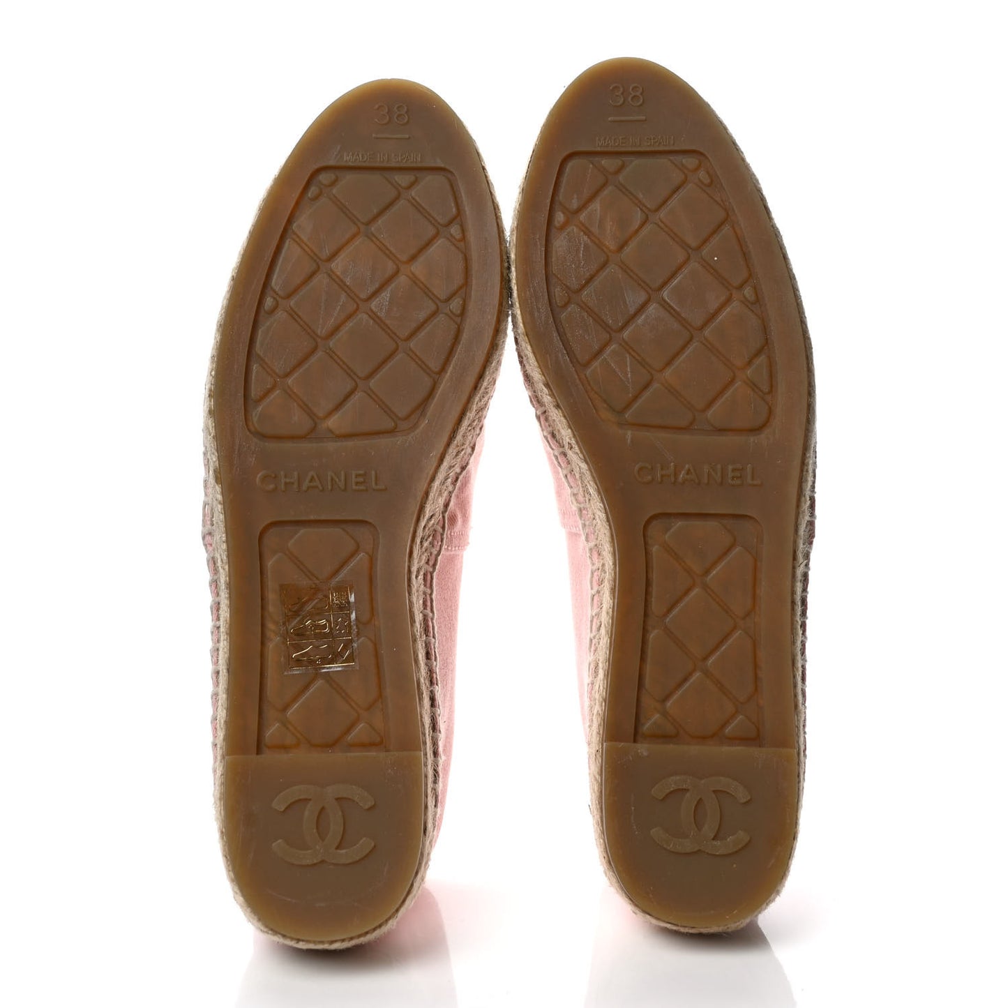 Denim Toile CC Espadrilles 38 Pink Black