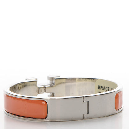 Hermes Enamel Narrow Clic Clac H Bracelet PM Mango 3 of 5