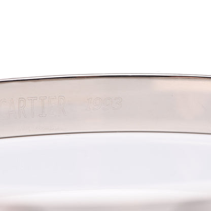 Cartier 18K White Gold LOVE Bracelet 18 6 of 8