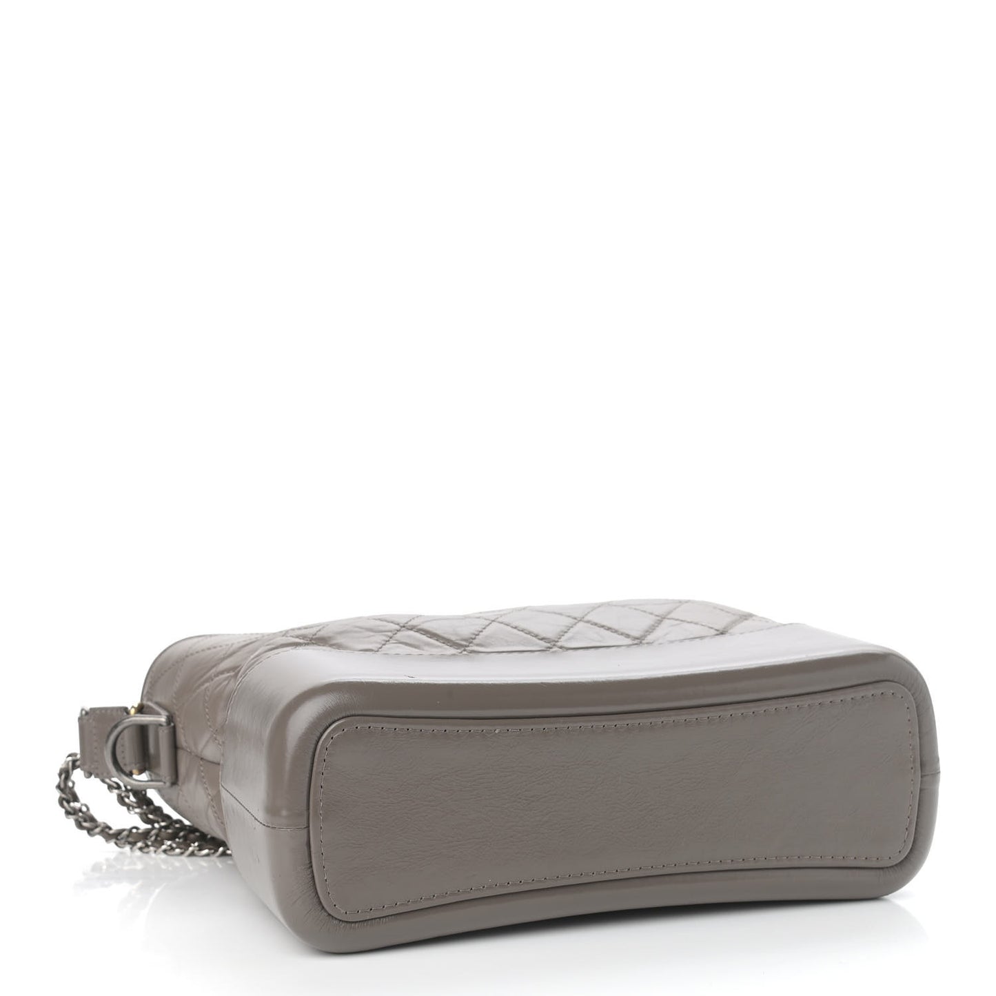 Aged Calfskin Quilted Medium Gabrielle Hobo Grey