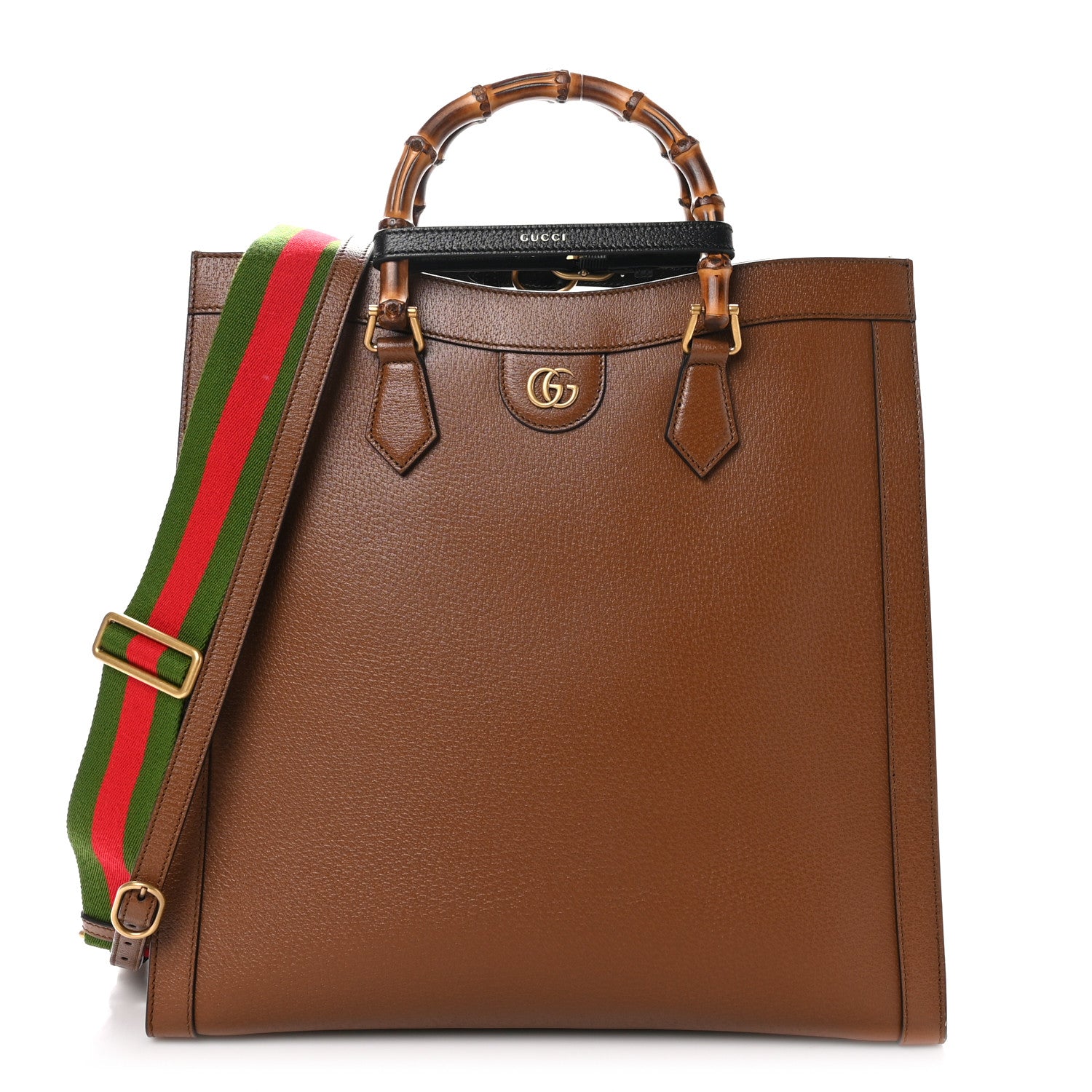 Gucci Wonka Grain Calfskin Large Diana Tote Bag Cuir Black 1 of 11
