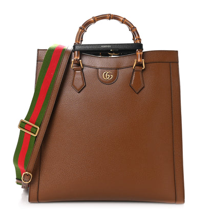 Gucci Wonka Grain Calfskin Large Diana Tote Bag Cuir Black 1 of 11