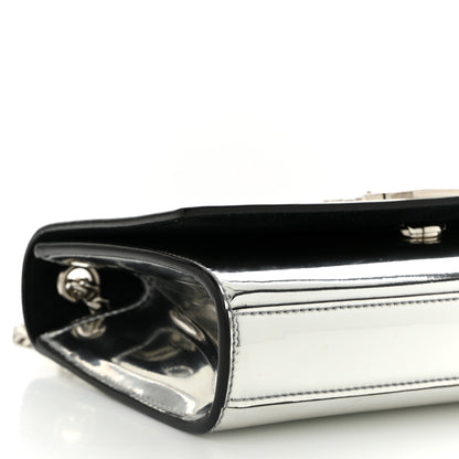 Saint Laurent Vinyl Mirror Small Classic Monogram Kate Satchel Argento 8 of 9