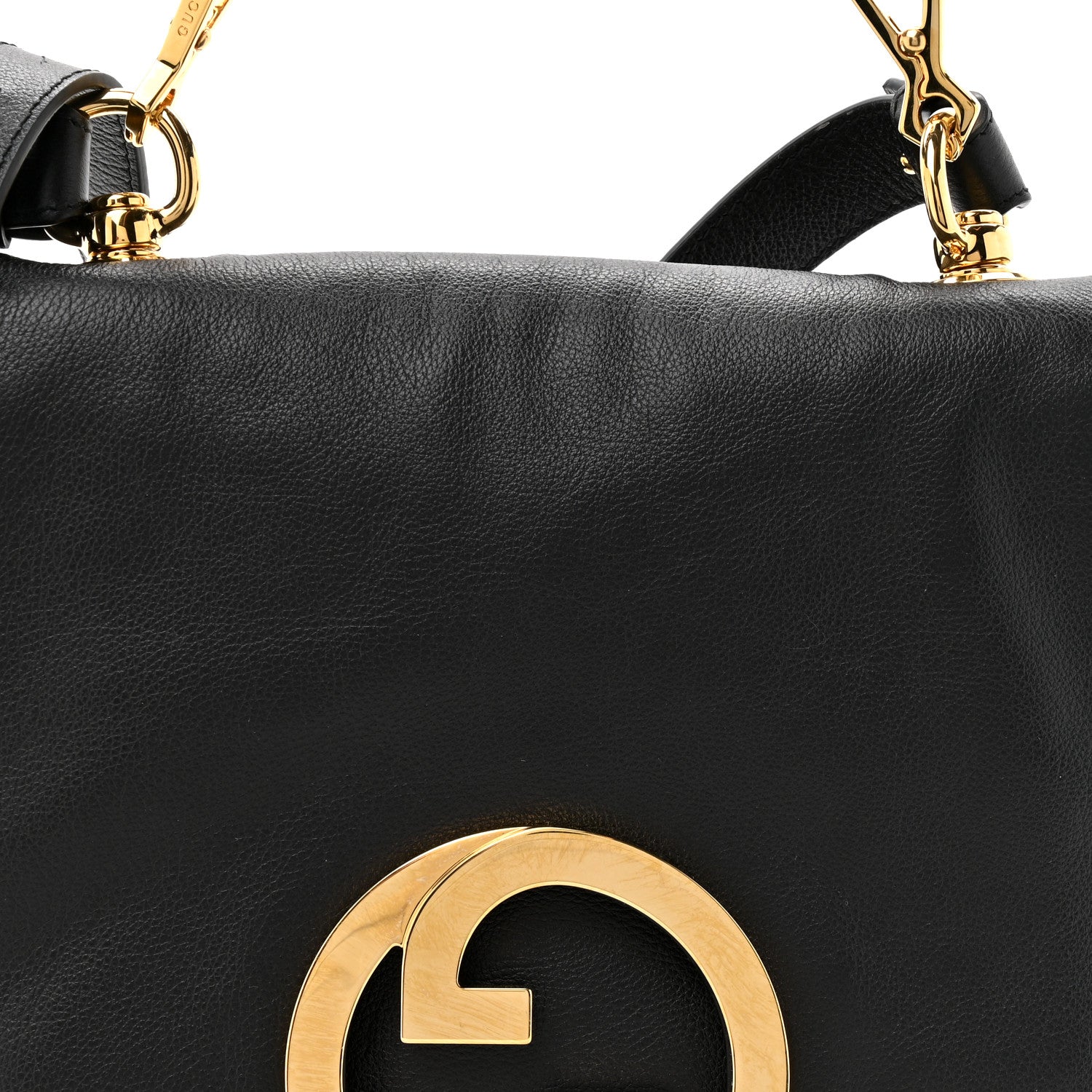 Gucci Roxy Calfskin Web Medium Blondie Shoulder Flap Bag Black 9 of 11