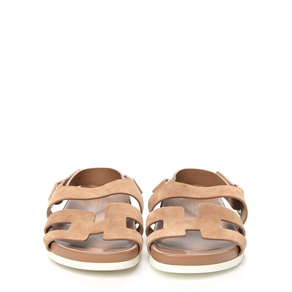 Hermes Suede Womens Takara Sandals 37 2 of 9