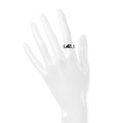 Cartier 18K White Gold 3 Diamond 5.5mm LOVE Ring 55 7.25 2 of 5