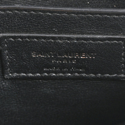 Saint Laurent Crinkled Calfskin Matelasse Monogram Baby Niki Chain Satchel Light Taupe 6 of 13