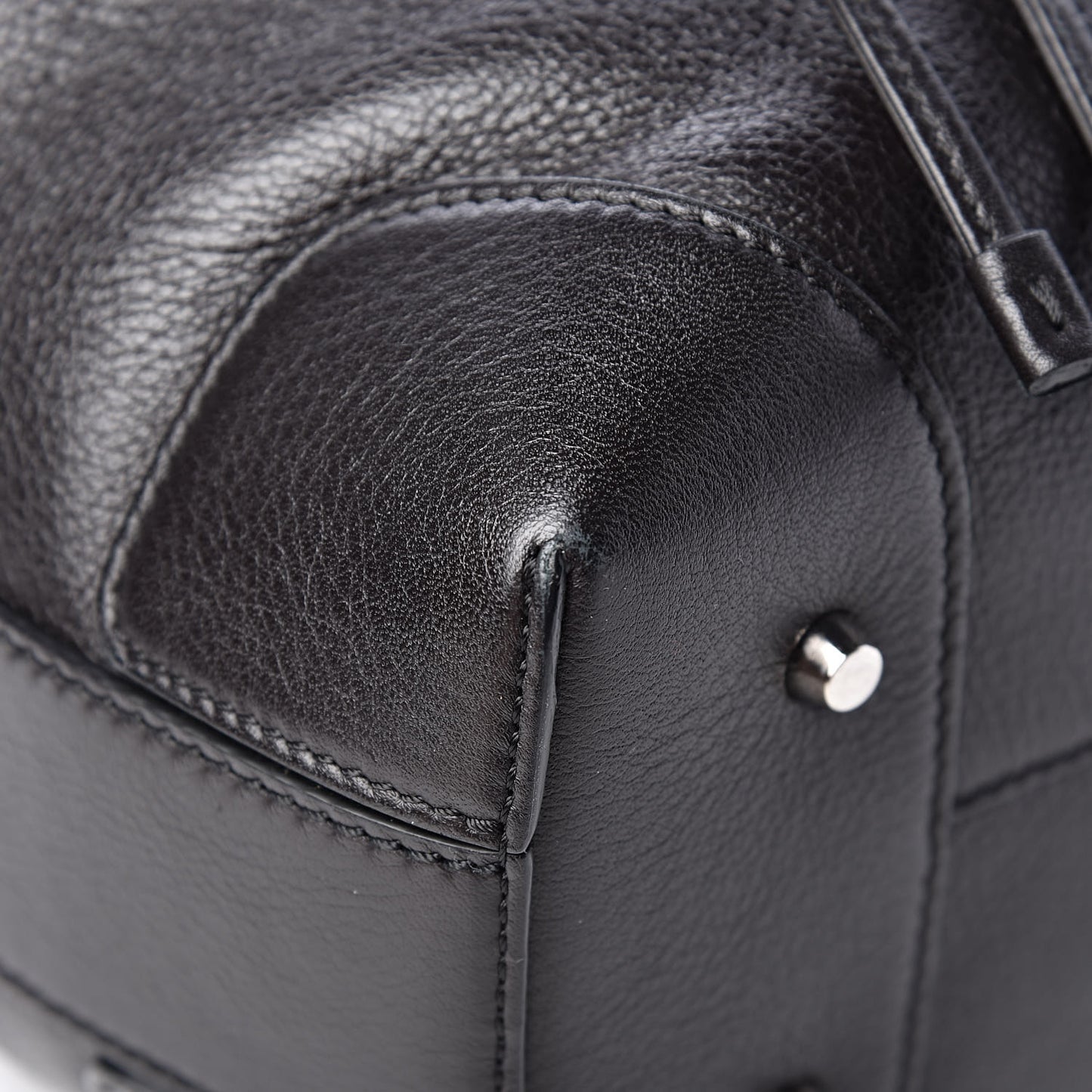 Calfskin Small Lucrezia Drawstring Bucket Bag Black