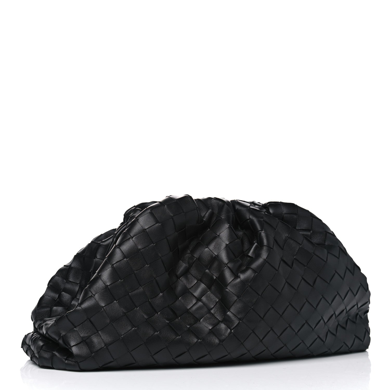 Bottega Veneta Nappa Maxi Intrecciato The Pouch Oversized Clutch Black 2 of 4