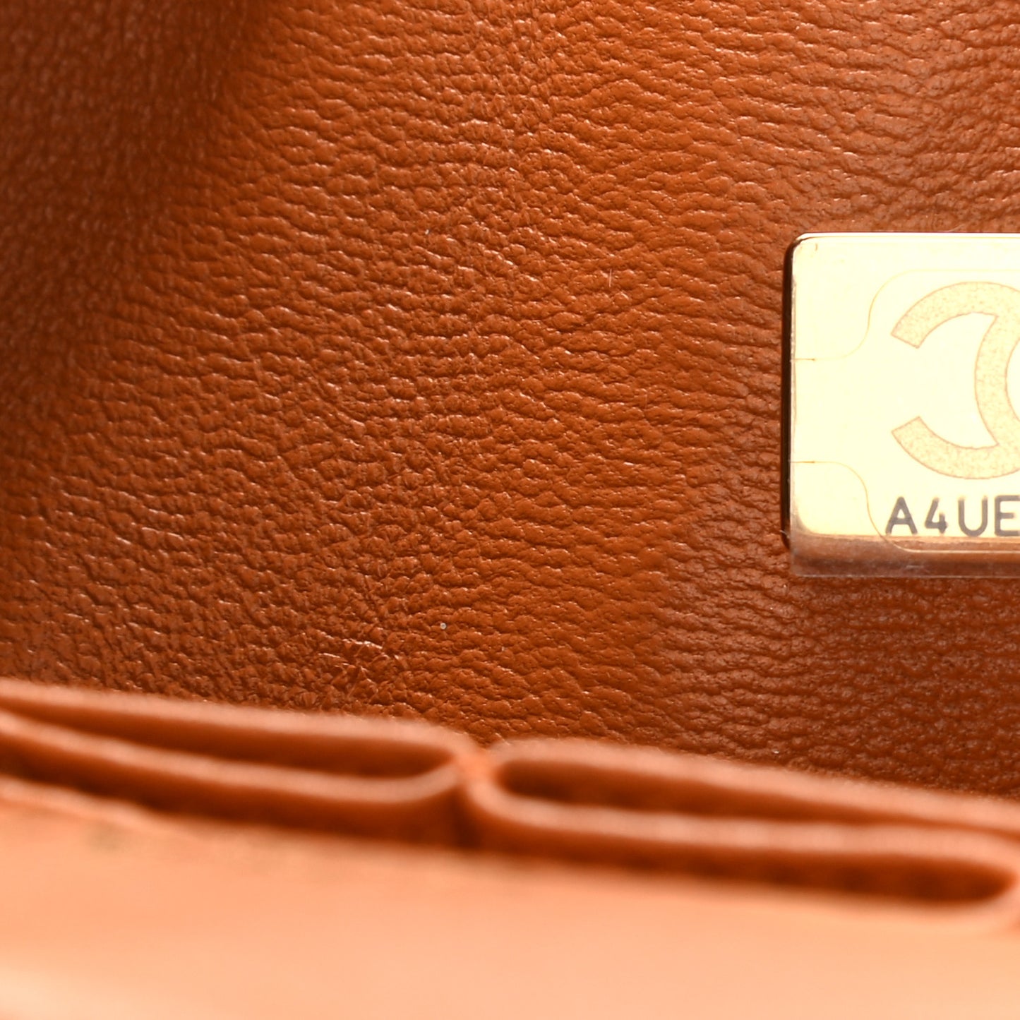 Caviar Quilted Small Double Flap Light Brown