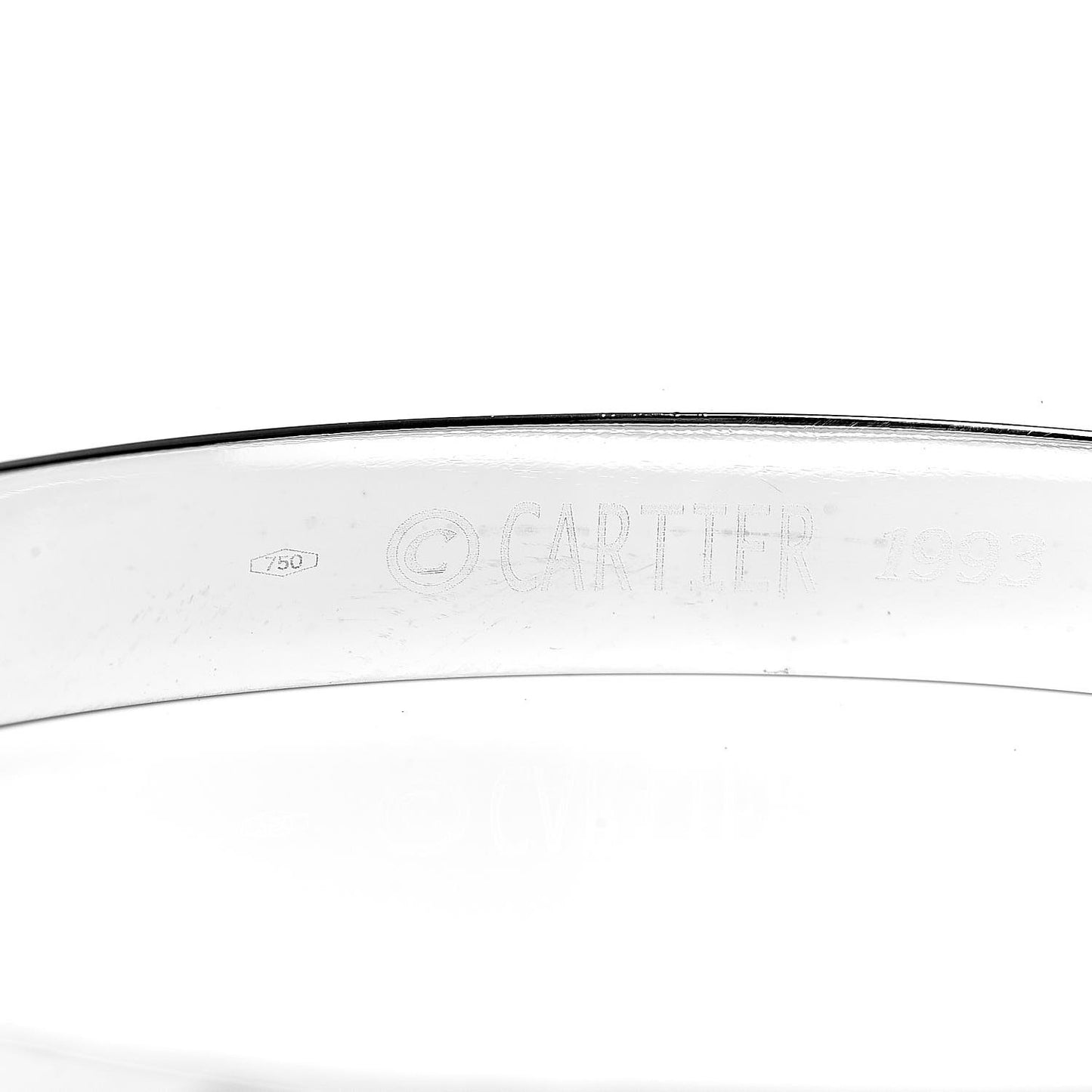 18K White Gold LOVE Bracelet 16