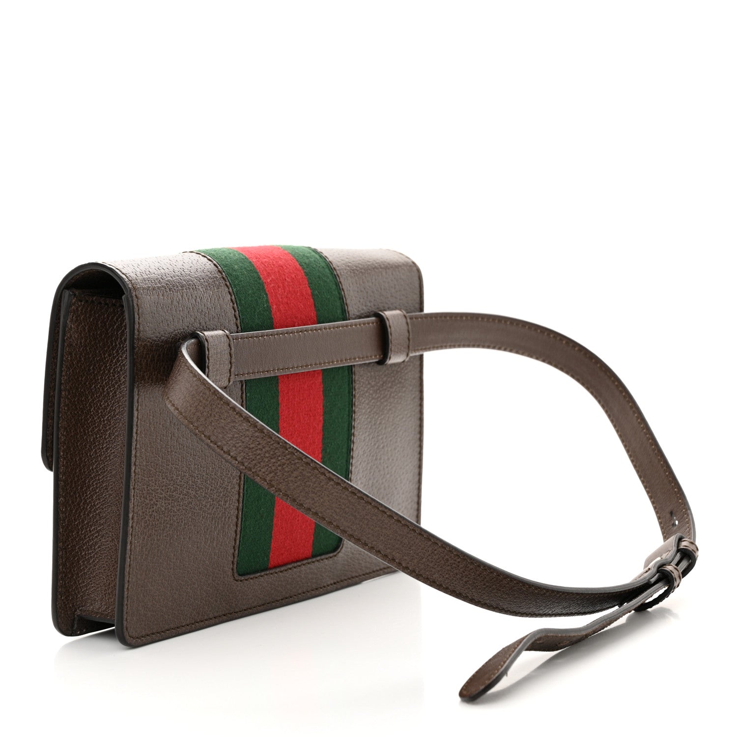 Gucci Calfskin Embroidered Sylvie Belt Bag 85 34 Brown 3 of 13