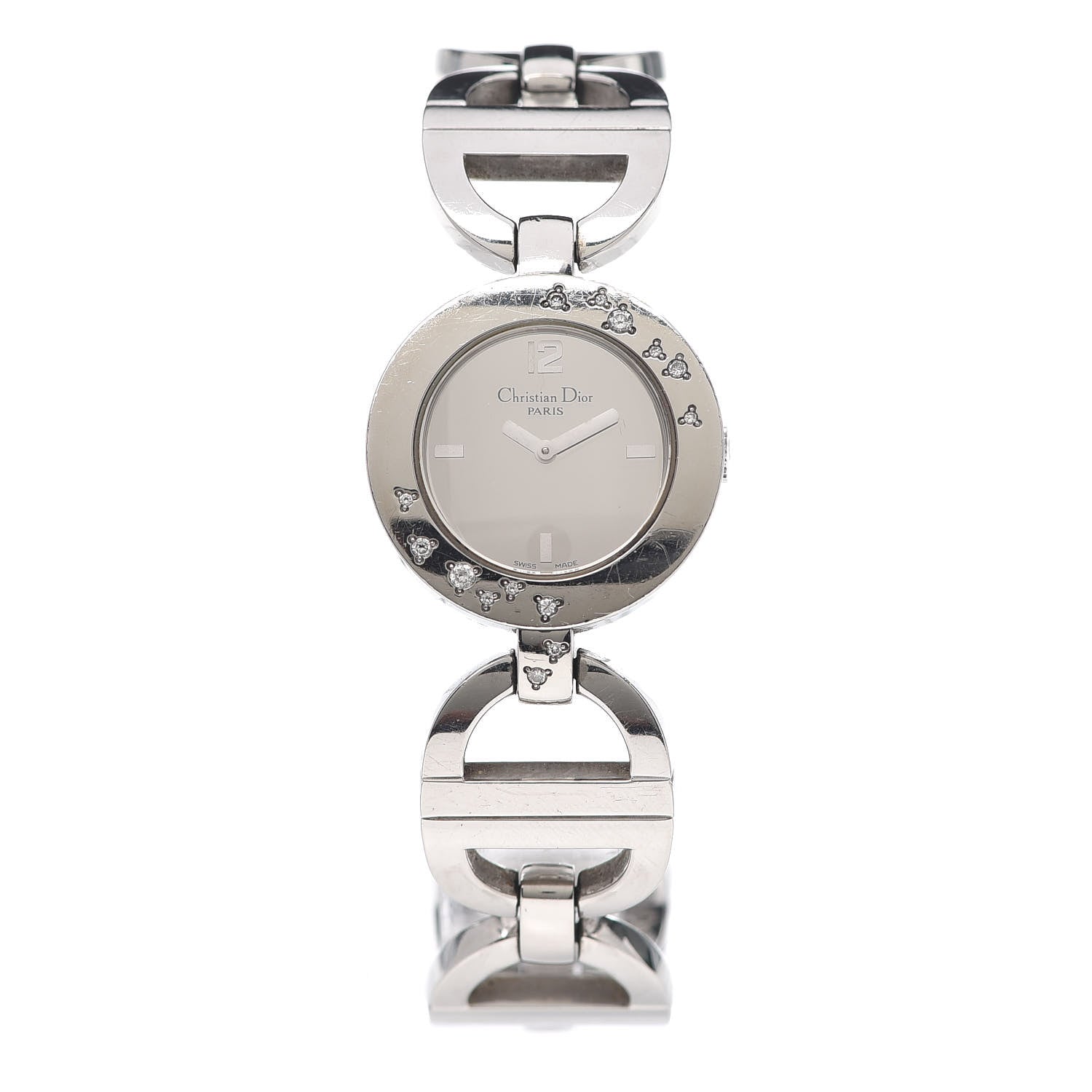 Christian Dior Stainless Steel Diamond 25mm Malice Quartz Watch 1 of 5