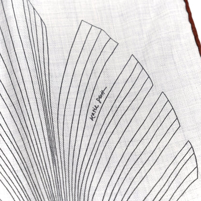 Hermes Cashmere Silk Index Palmarum Finesse Shawl 140 Gris Chine Bronze 5 of 7