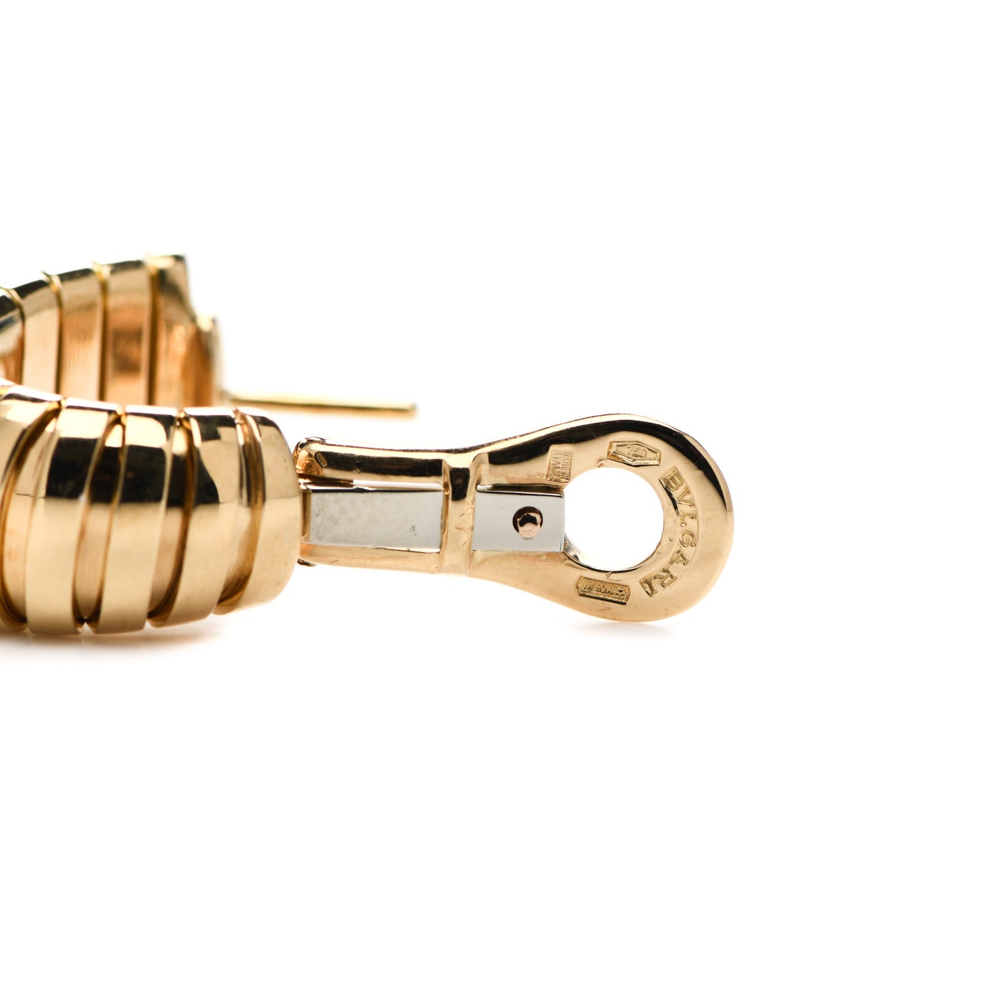 18K Yellow Gold Tubogas Hoop Earrings