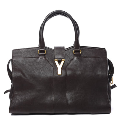 Saint Laurent Sheepskin Medium Cabas ChYc Dark Brown 1 of 9