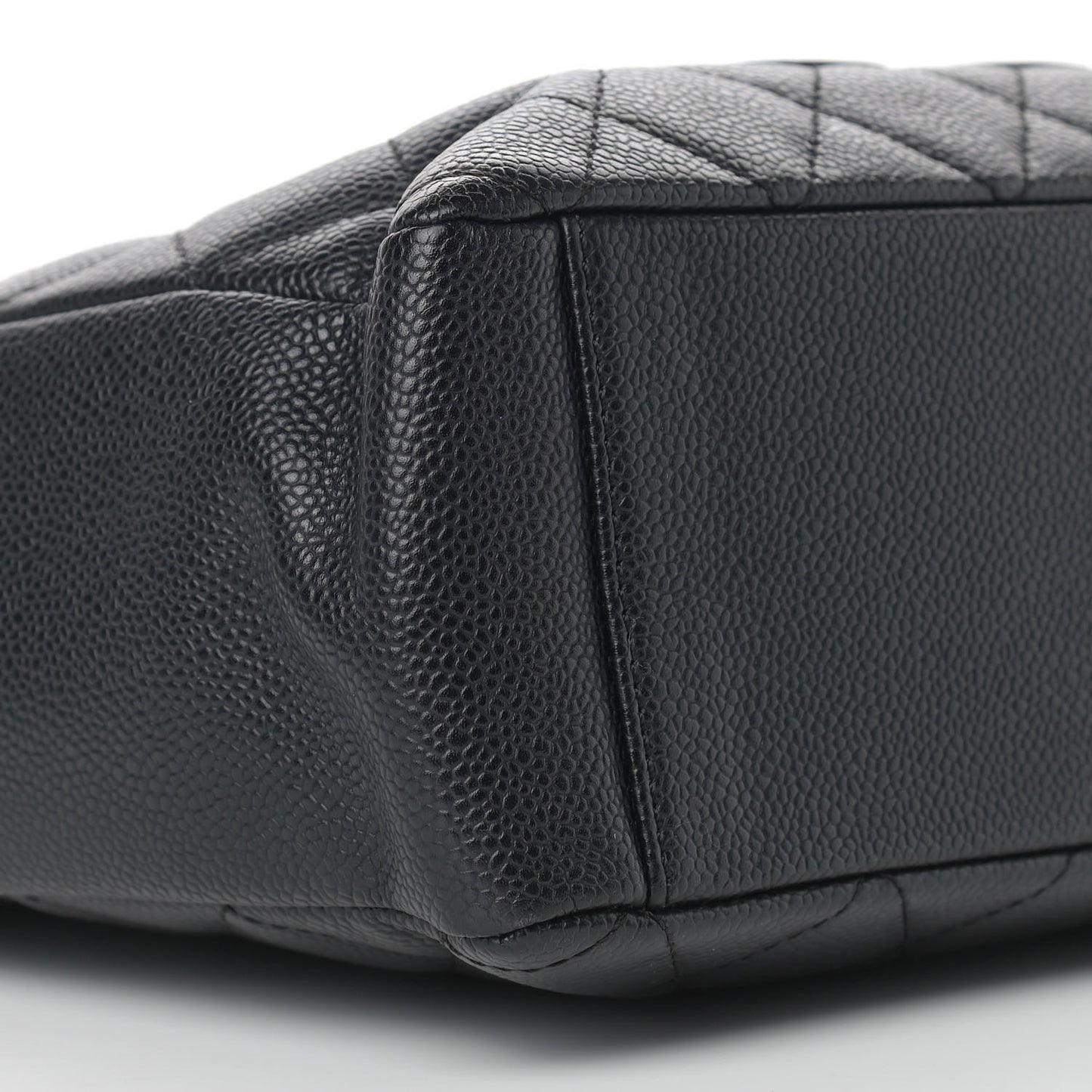 Caviar Quilted Petit Shopping Tote PST Black