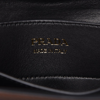 Prada Saffiano Cuir Bi-Color Medium Double Bag Palissandro Black 7 of 9