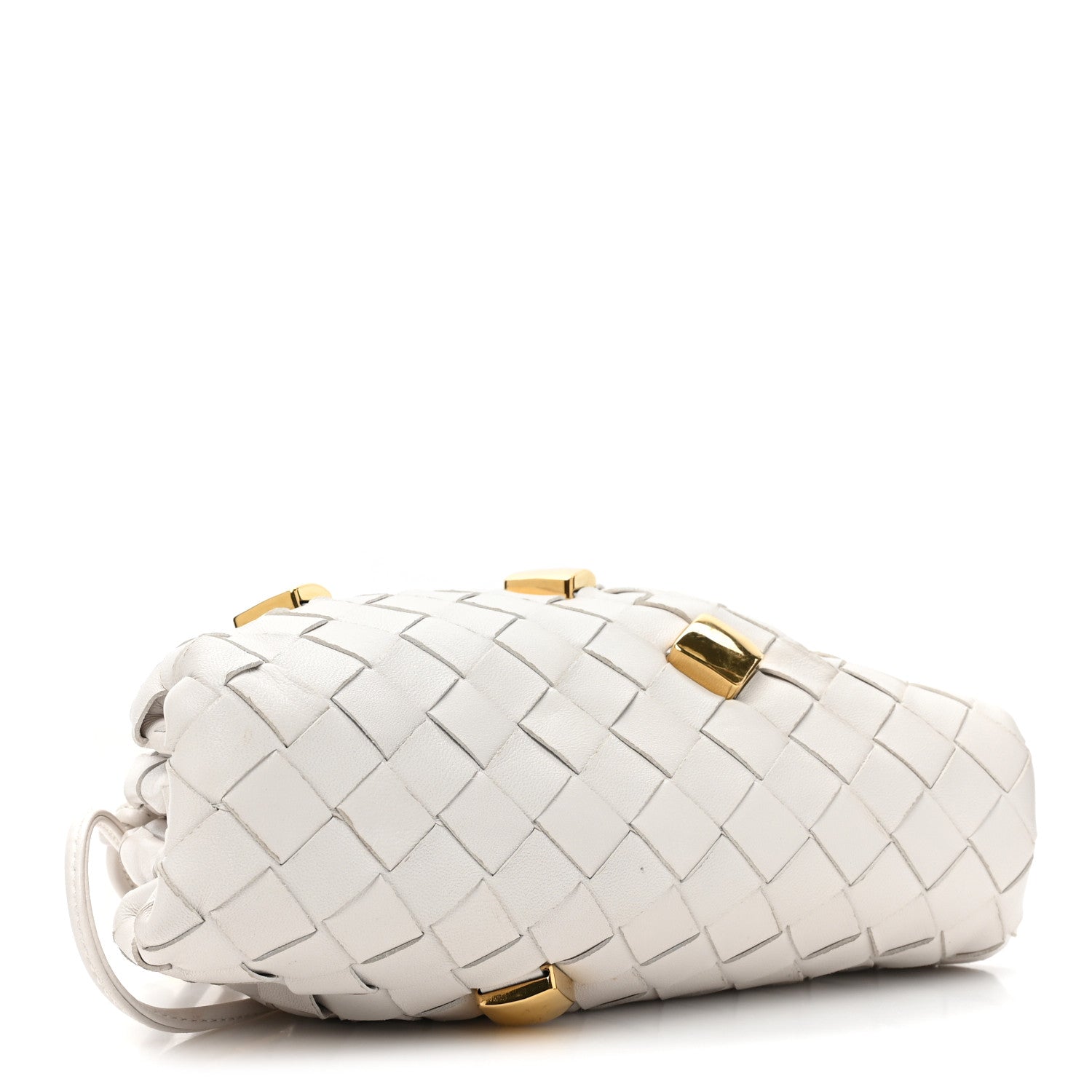 Bottega Veneta Nappa Intrecciato Studded The Mini Pouch Chalk 4 of 10