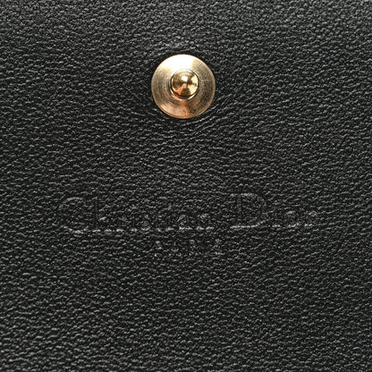 Christian Dior Lambskin Cannage Small Lady Dior Flap Card Holder Black 6 of 7