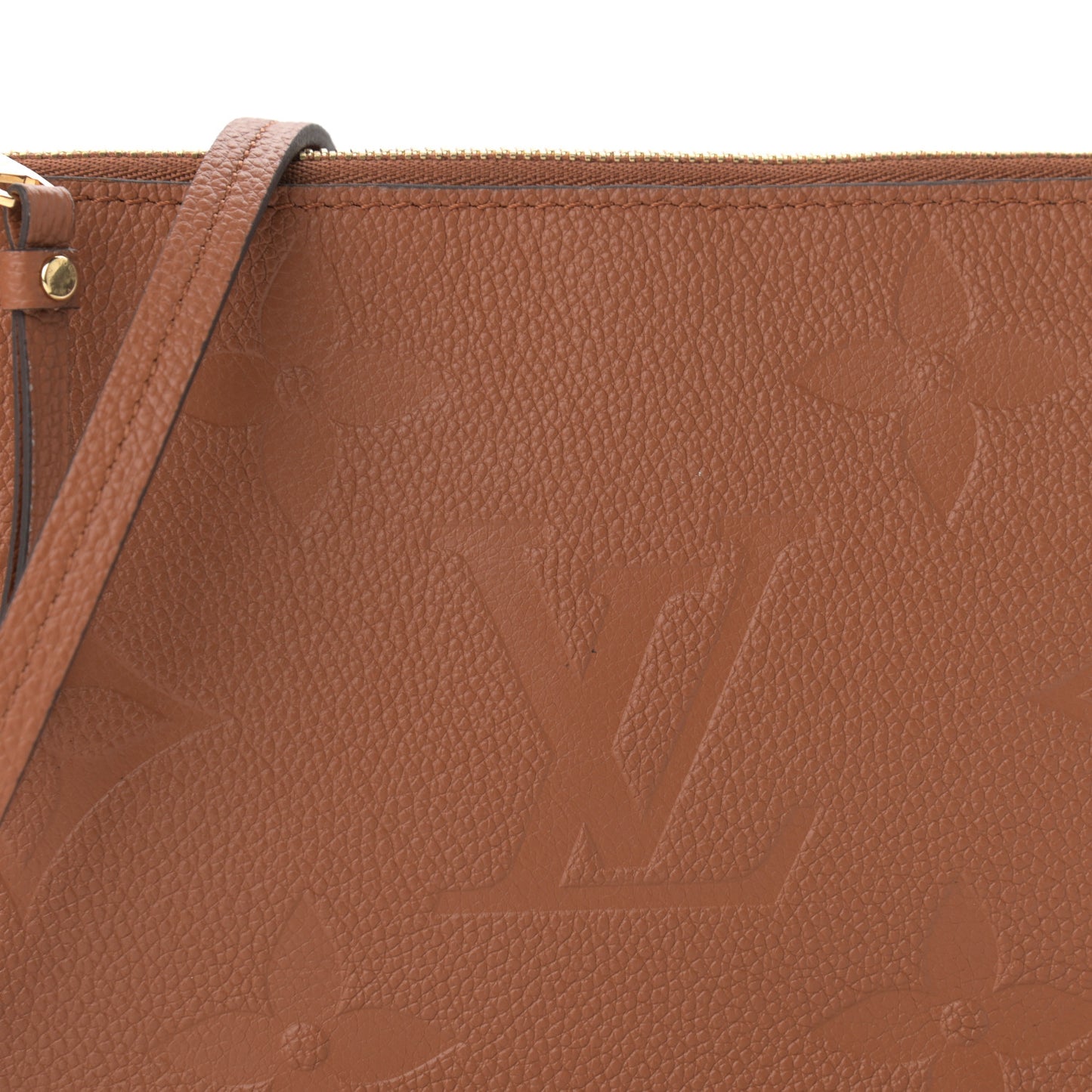 Empreinte Monogram Giant Double Zip Pochette Caramel