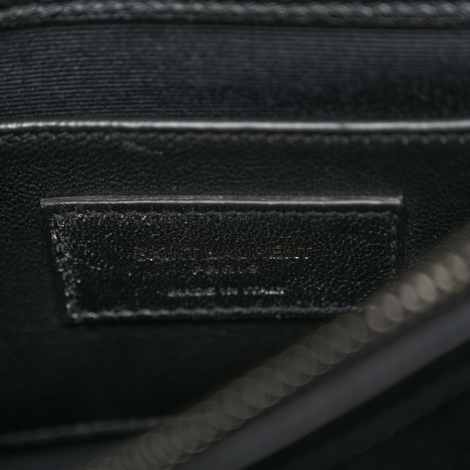 Saint Laurent Sheepskin Matelasse Chevron Monogram Medium College Bag Black 6 of 11