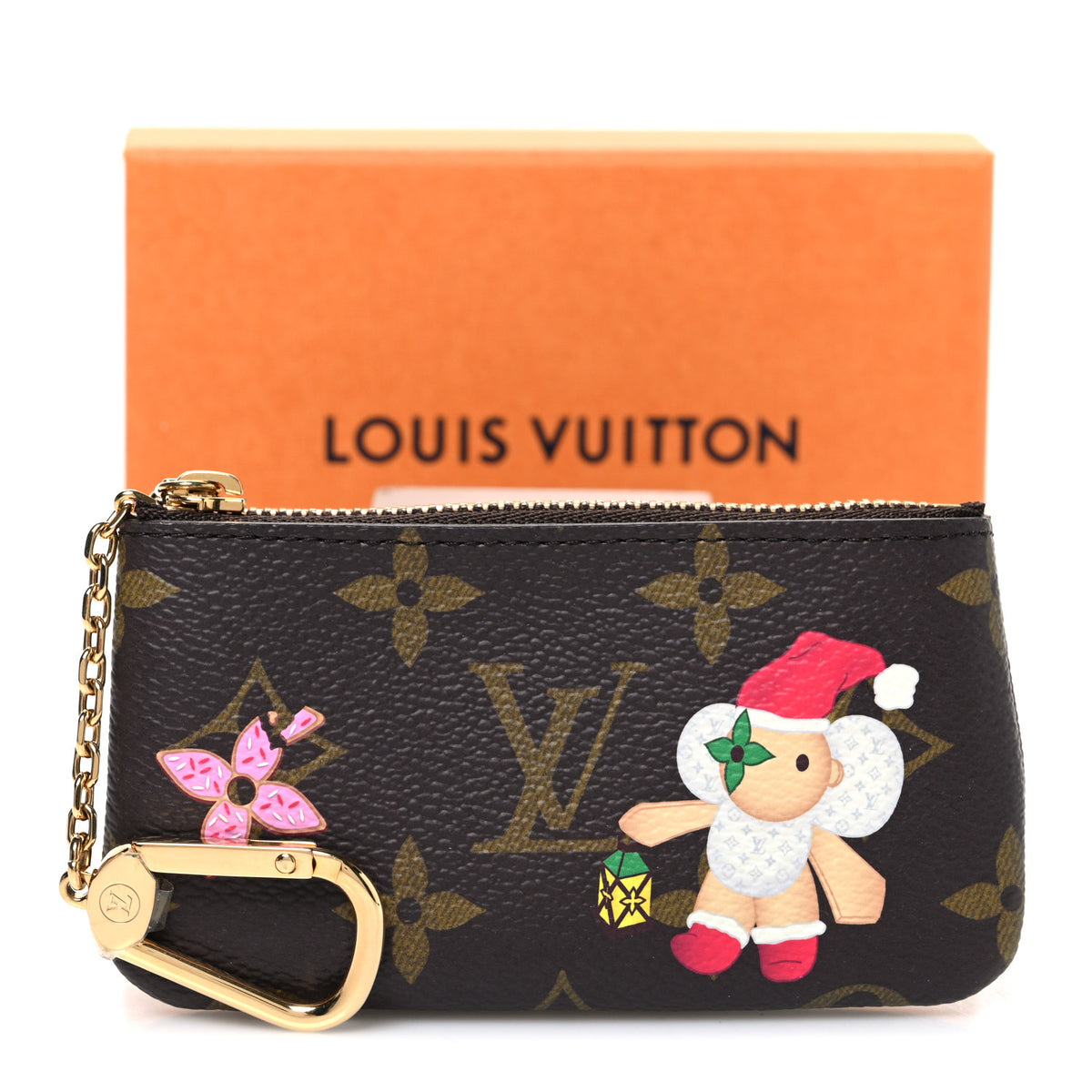 Louis Vuitton Monogram 2024 Christmas Animation Candy Factory Key Pouch Candy Red 8 of 8