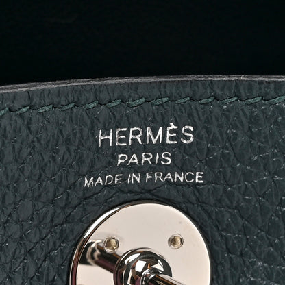 Hermes Taurillon Clemence Mini Lindy 20 Vert Cypress 6 of 14
