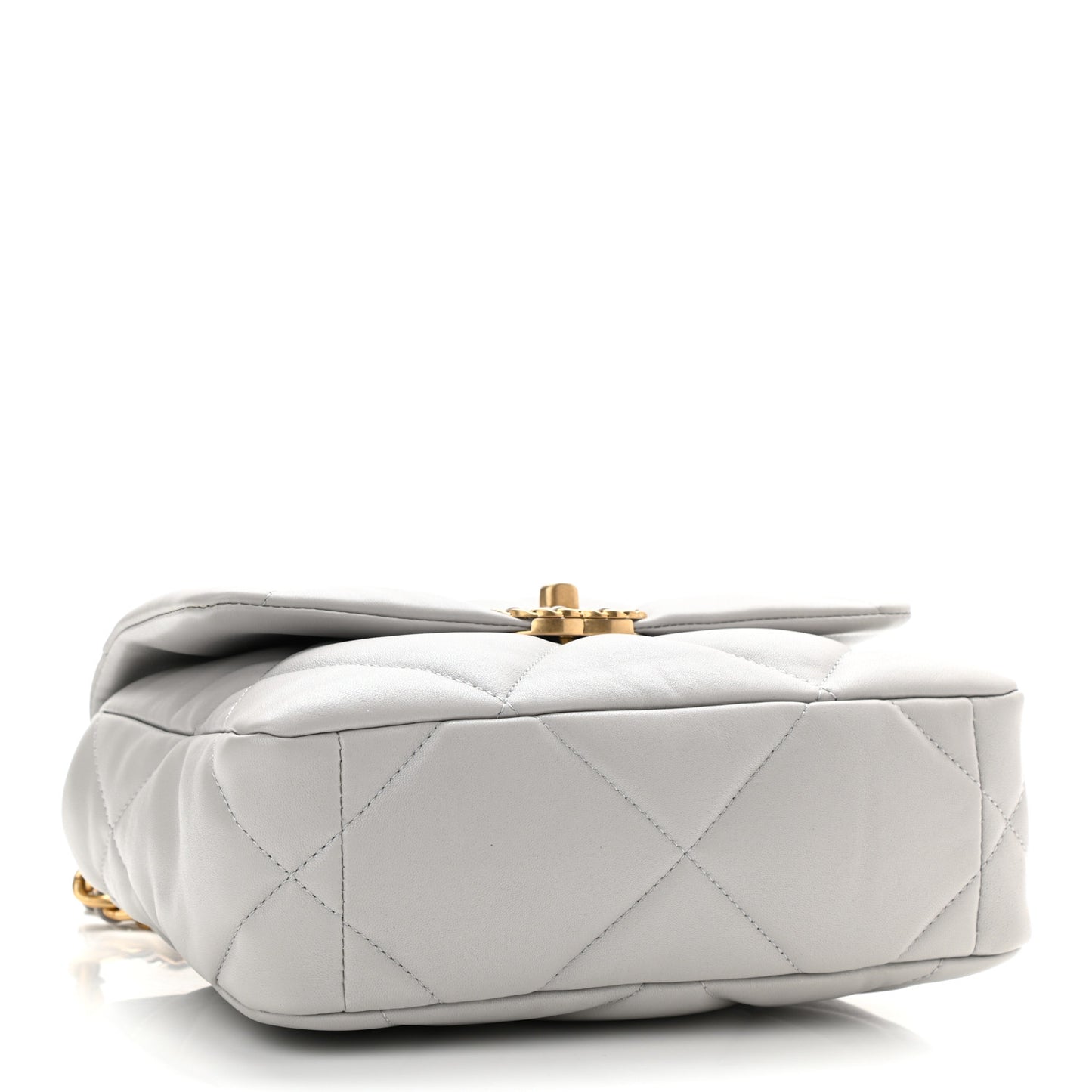 Lambskin Quilted Medium Chanel 19 Flap Grey