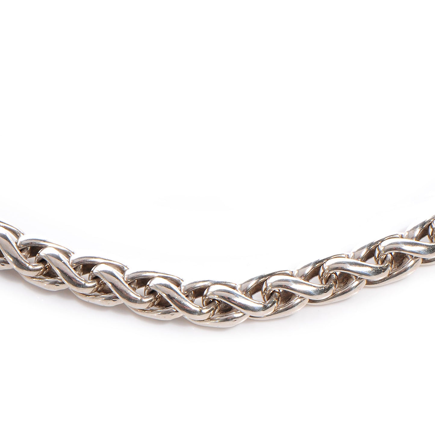 Sterling Silver Medium 14k Gold 6mm Wheat Chain Necklace