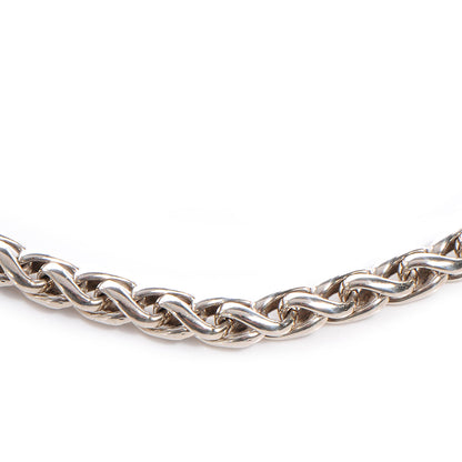 David Yurman Sterling Silver Medium 14k Gold 6mm Wheat Chain Necklace 3 of 6