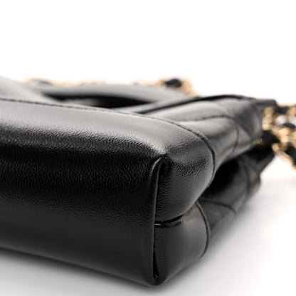 Chanel Shiny Lambskin Quilted Micro 31 Clutch With Chain Black 10 of 11