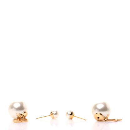 Christian Dior Pearl Mise En Dior Logo Tribal Earrings 4 of 6