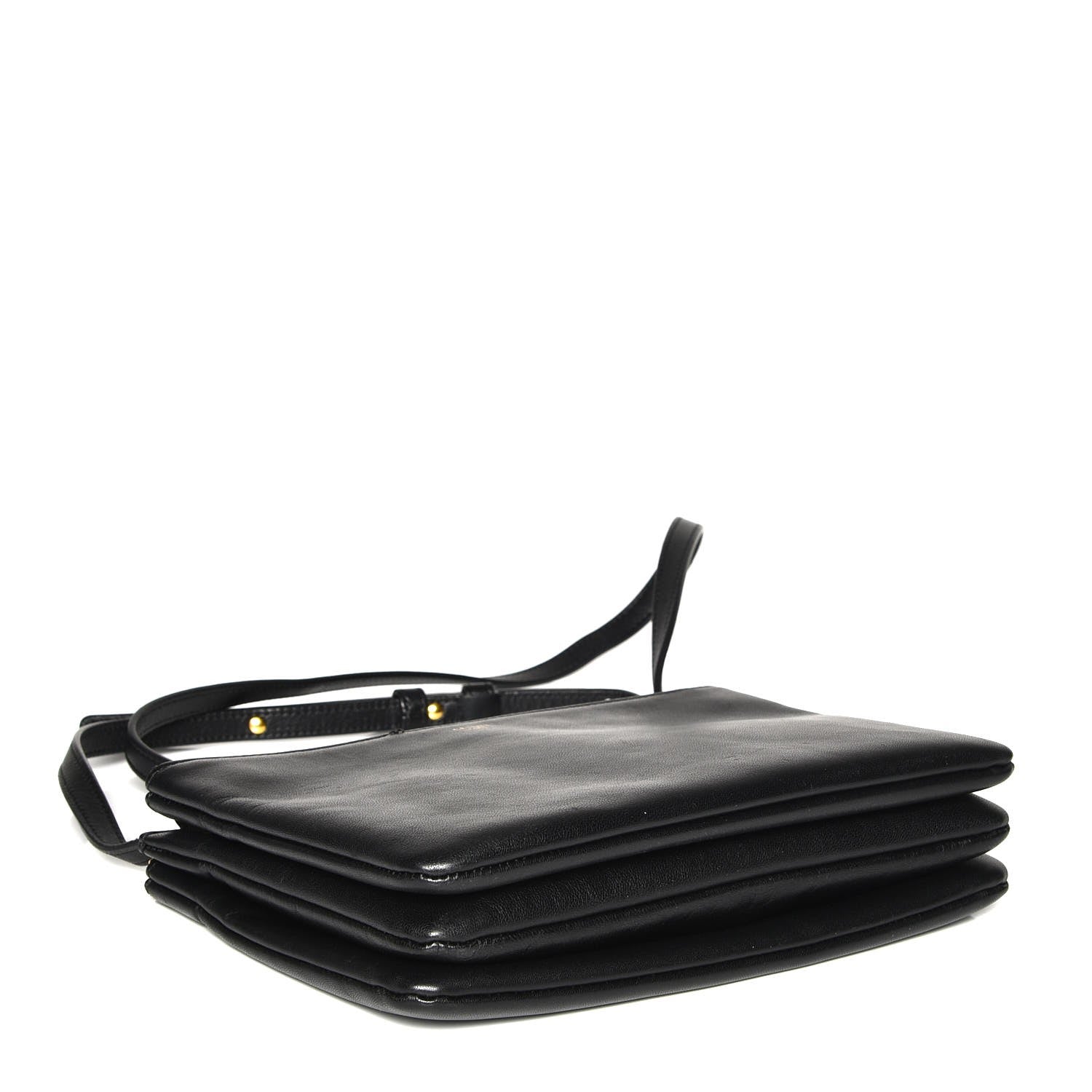 Celine Lambskin Small Trio Crossbody Bag Black 4 of 10