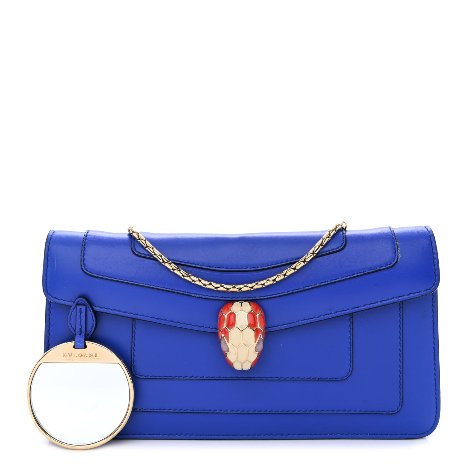 Bulgari Calfskin Serpenti Forever Crossbody Bag Blue 1 of 11