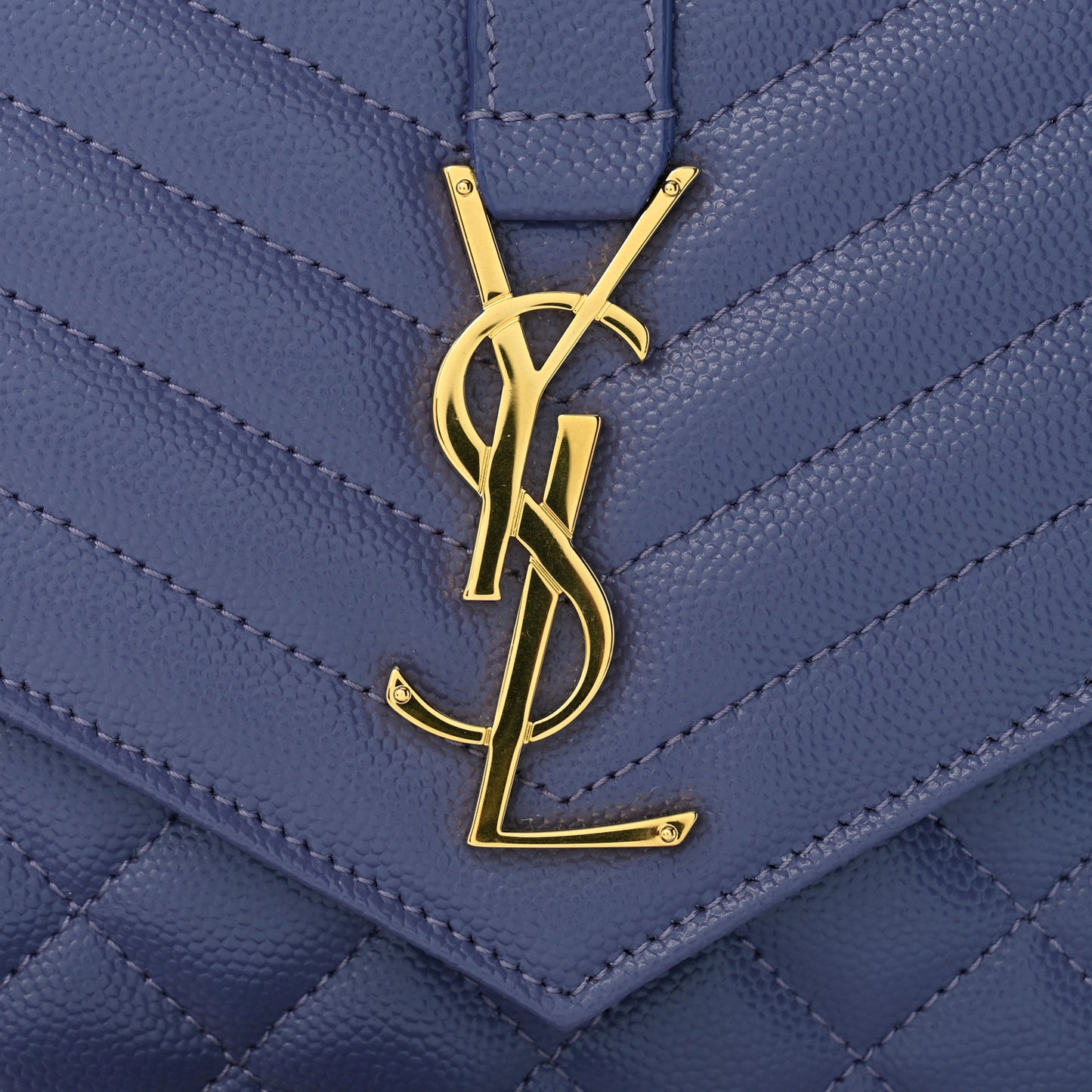 Grain De Poudre Textured Mixed Matelasse Triquilt Monogram Clutch Dark Wisteria