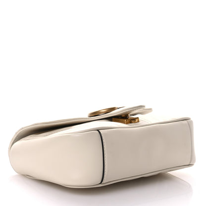 Gucci Calfskin Matelasse Mini GG Marmont Shoulder Bag White 4 of 11