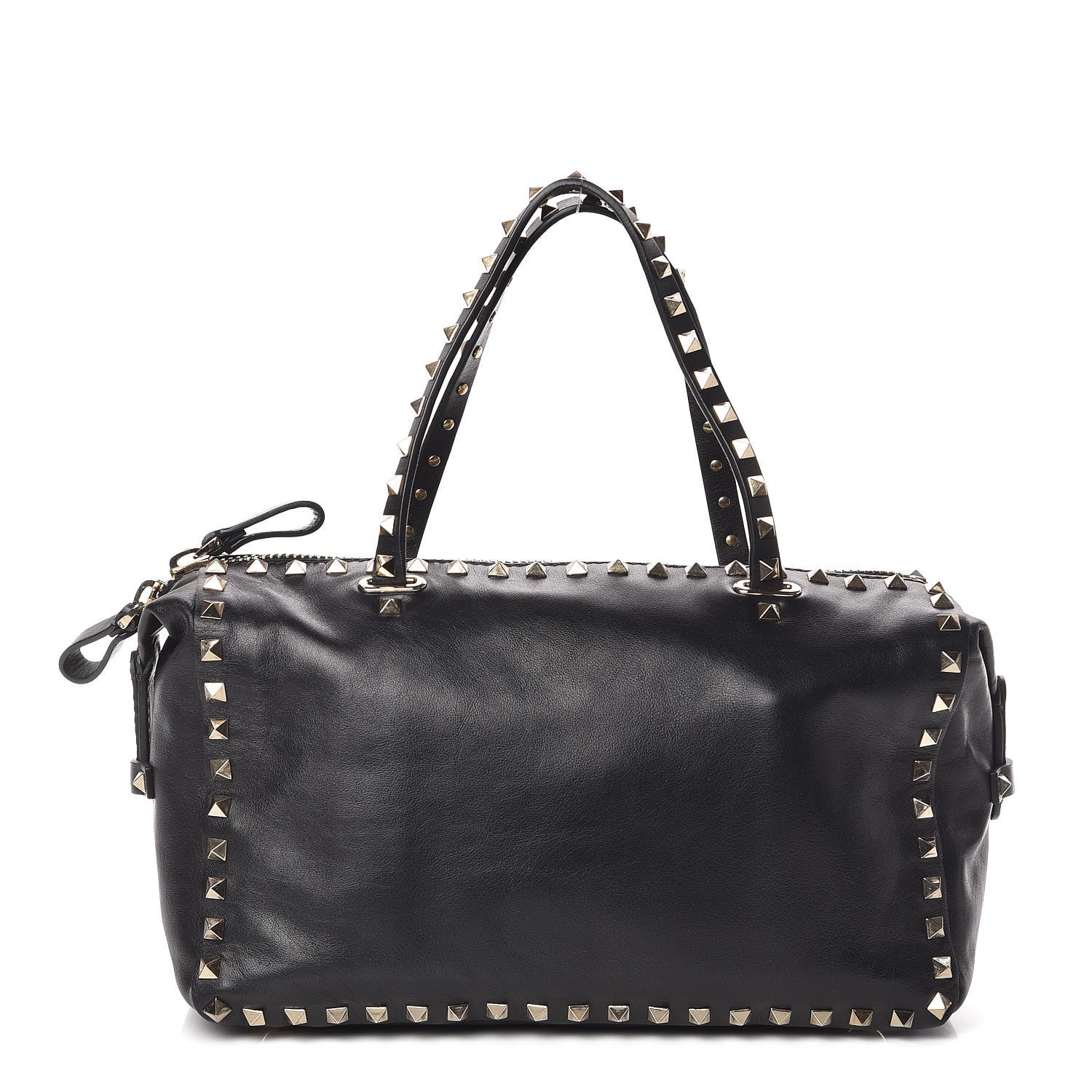 Valentino Garavani Calfskin Rockstud Satchel Black 1 of 9