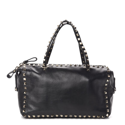 Valentino Garavani Calfskin Rockstud Satchel Black 1 of 9