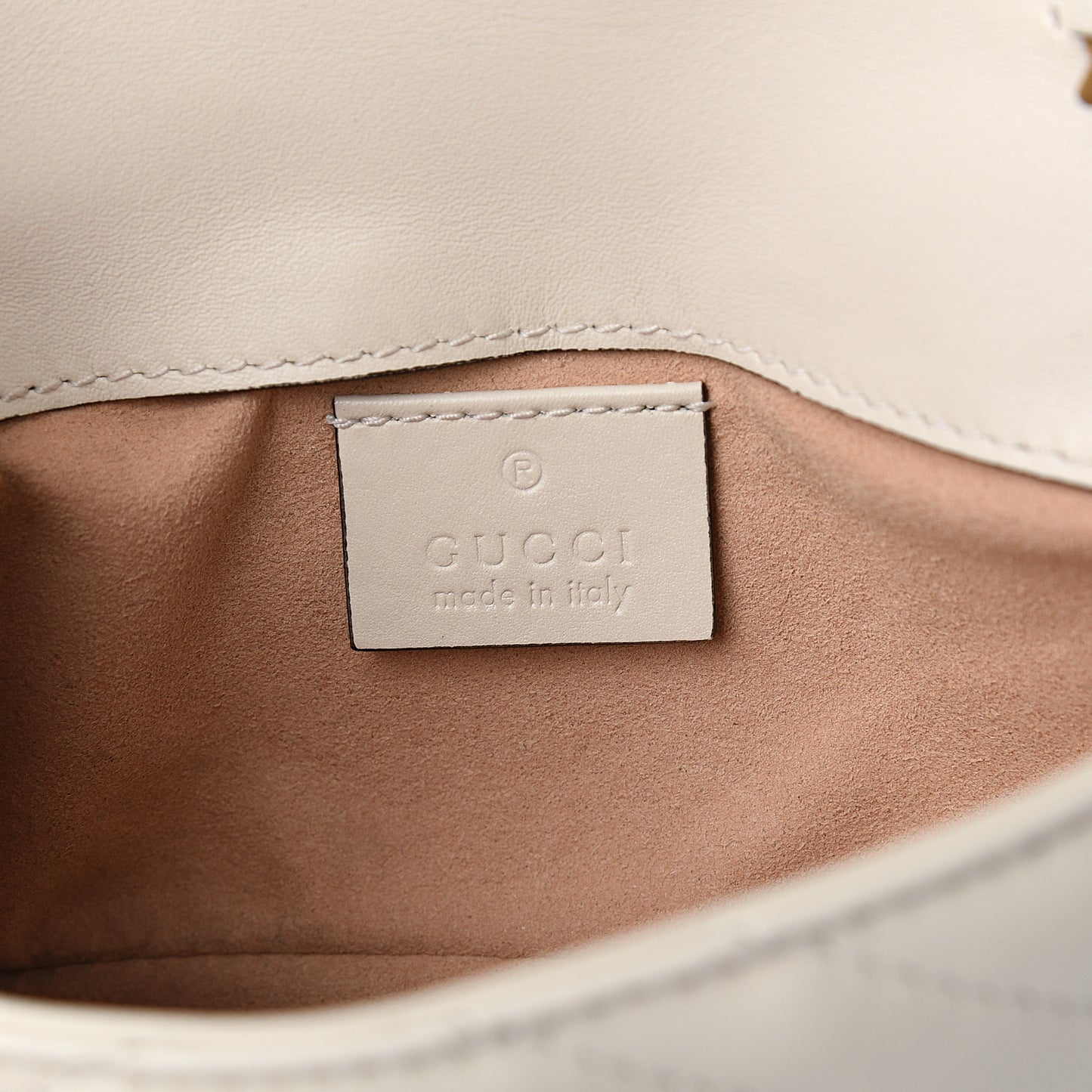 Calfskin Matelasse Super Mini GG Marmont Shoulder Bag White