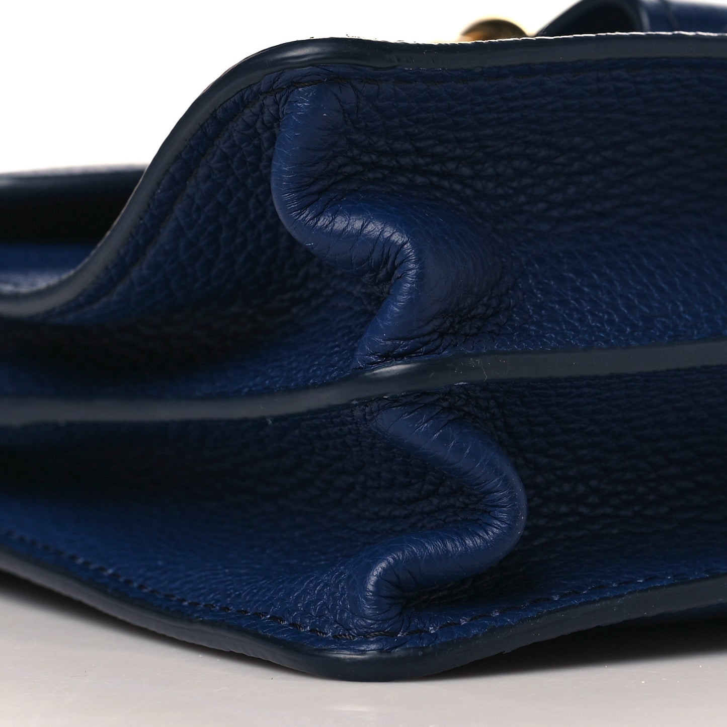 Grained Calfskin Small Aby Day Shoulder Bag Blue