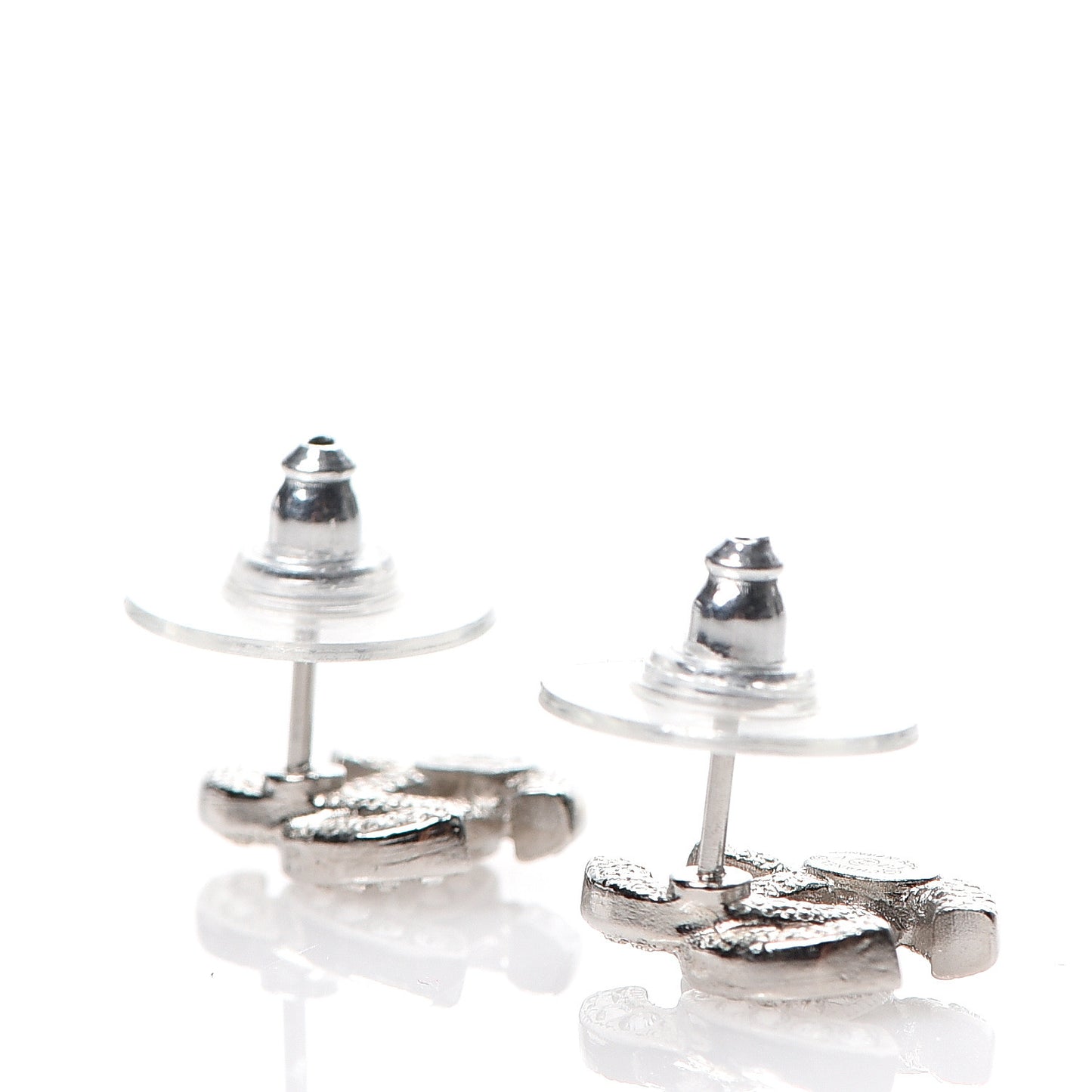 Crystal CC Earrings Silver