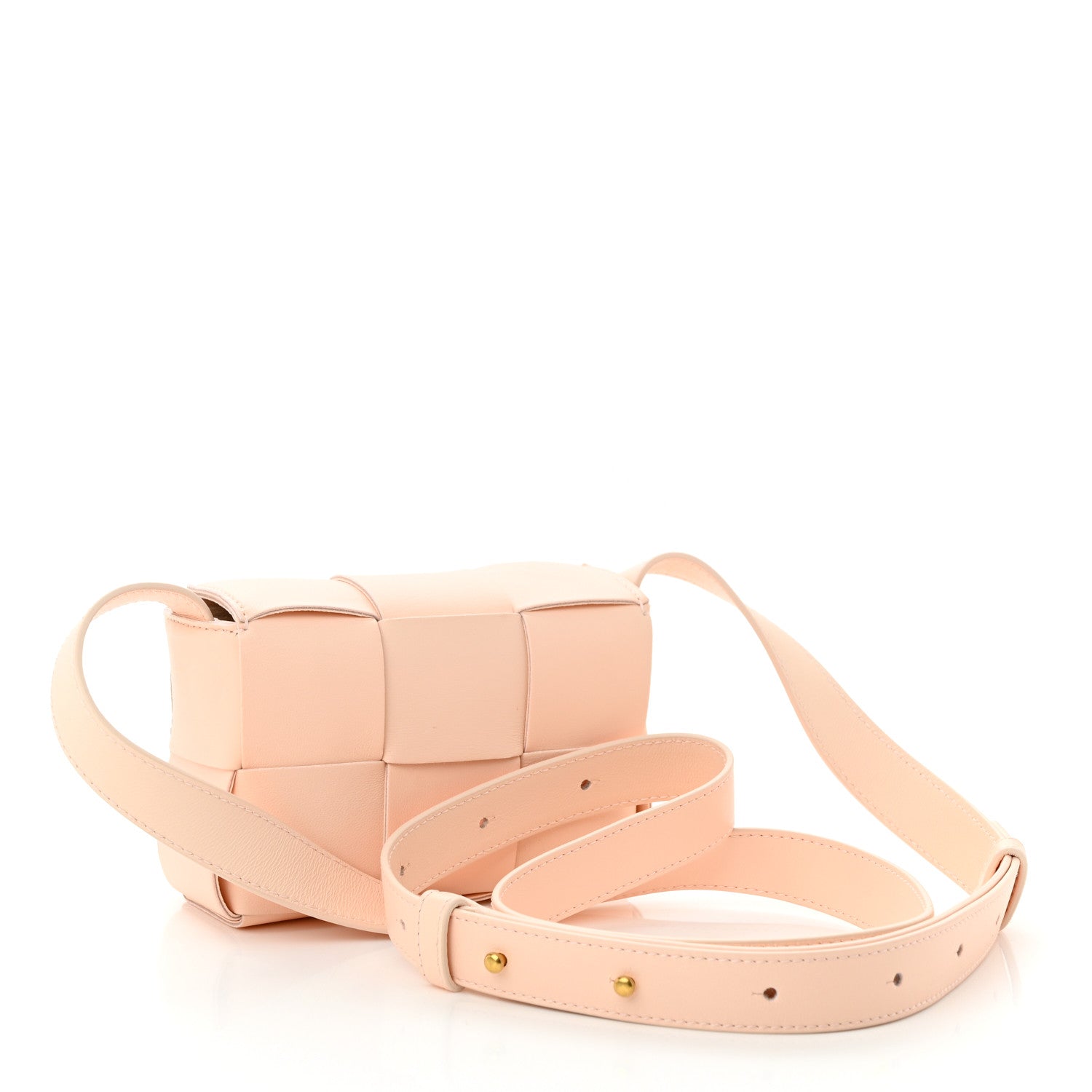 Bottega Veneta Lambskin Maxi Intreccio Candy Cassette Crossbody Bag Melon Washed 3 of 9