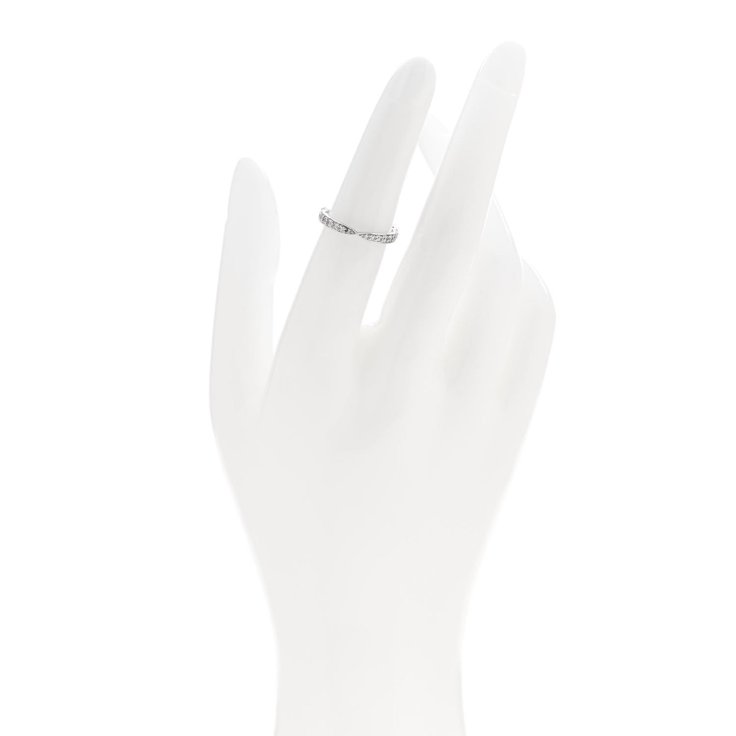 Platinum Diamond Harmony Bead Set Band Ring 49 5