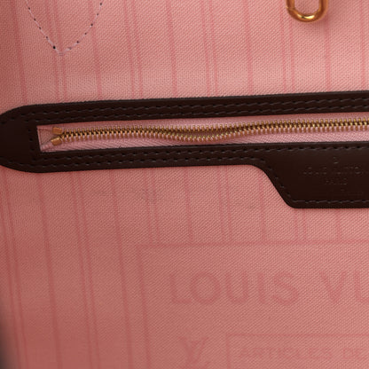 Louis Vuitton Damier Ebene Neo Neverfull MM Rose Ballerine 9 of 9