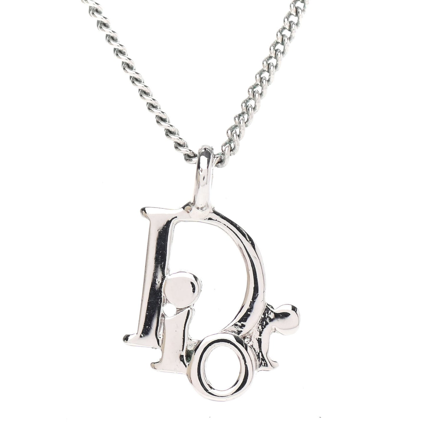 Metal Logo Necklace Silver
