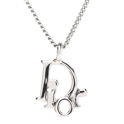Christian Dior Metal Logo Necklace Silver 2 of 4